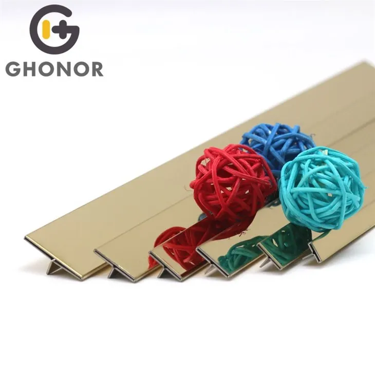 gold stainless steel T trim gold stainless steel T trim